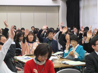 松戸市第1回：専門職連携協働（IPW)の講義風景